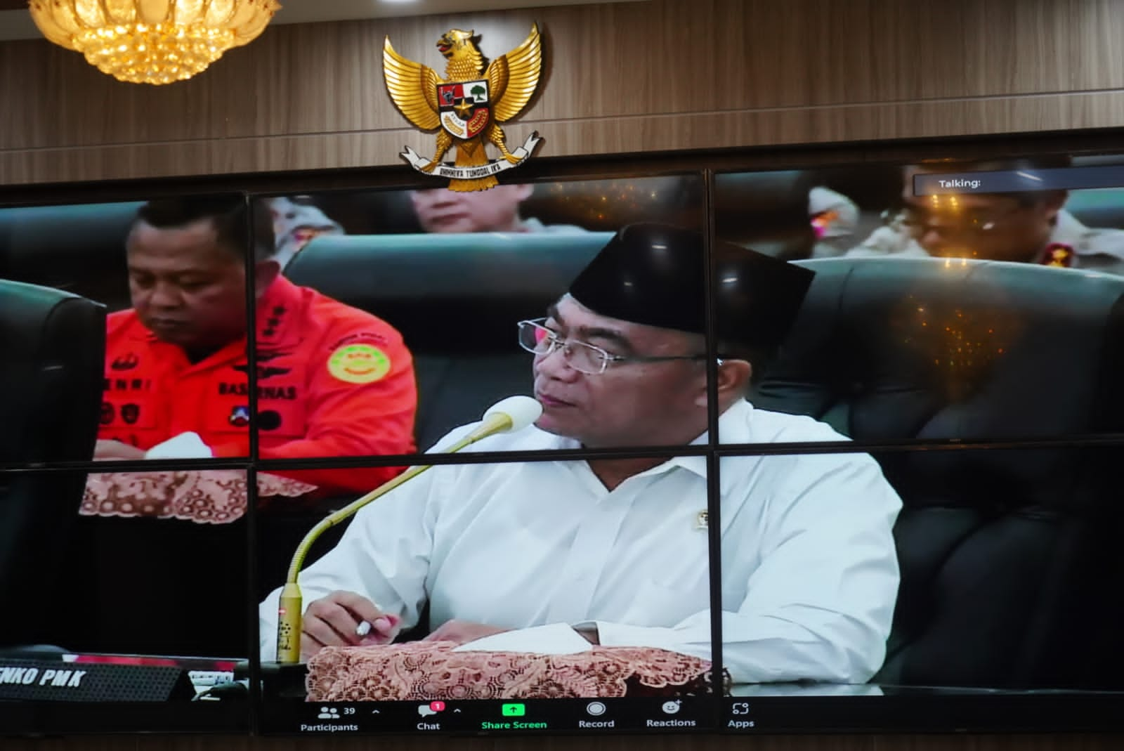 Rakor Lintas Sektoral Dengan Mabes Polri Bersama Kementerian/Lembaga Tentang Kesiapan Pengamanan Idul Fitri 1444H/2023M Secara Virtual