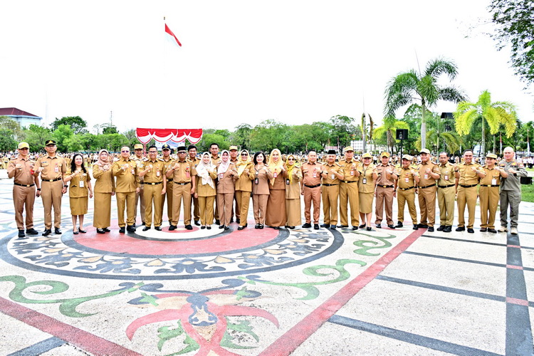 Pemprov. Kalteng Apel Gabungan ASN dan Pegawai Kontrak dengan Mengusung Tema Sukseskan Pilkada Serentak dengan Netralitas ASN